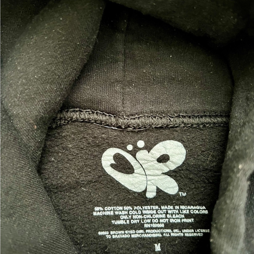 Olivia Rodrigo Oops Graphic Hoodie Black Purple Adult Medium - Picture 3 of 3
